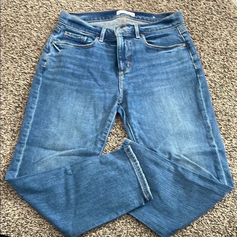 LOFT Women's Girlfriend Jeans, super soft in Denim Blue